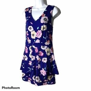 𝅺kaari Blue Floral Romper